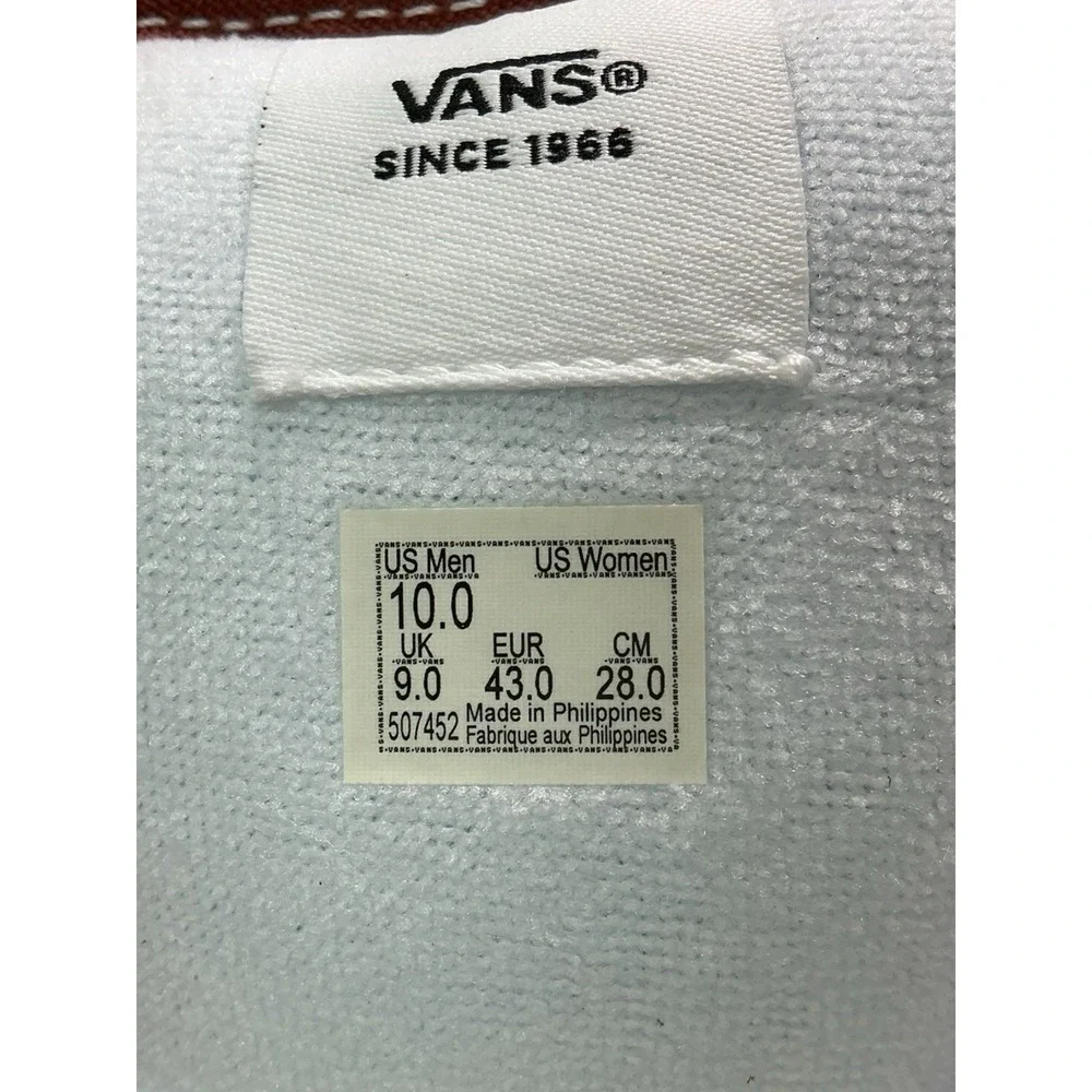 Vans Kun Skool Color Theory Rust Bronze Sneakers VN000D22FSB Men Size 10 No Box